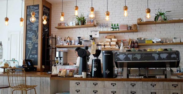 Cafe interior representing business insurance